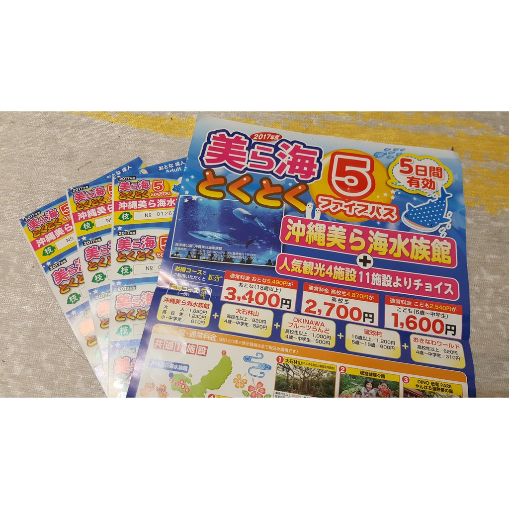 【沖繩超值套票】美麗海水族館 + 任選4個人氣景點門票 (到期促銷) 2入