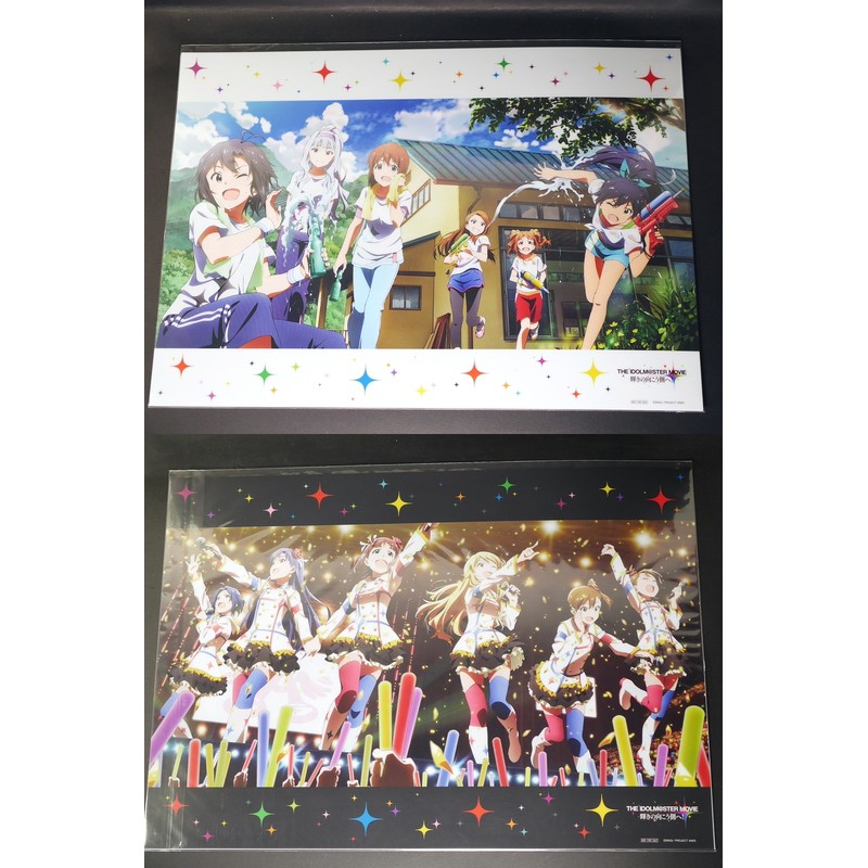[加冰 已斷貨] () 劇場版 偶像大師 日本店家CD購入連動特典 A3尺寸 塑膠海報 2枚組 全新 如月千早 星井美希