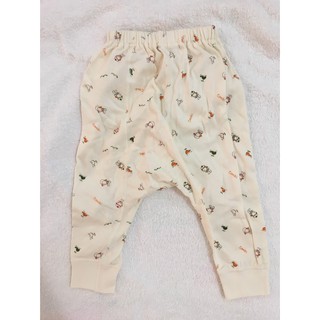 二手近全新 COMBI康貝 純棉 米色小狗狗褲子 60cm 臺灣製造