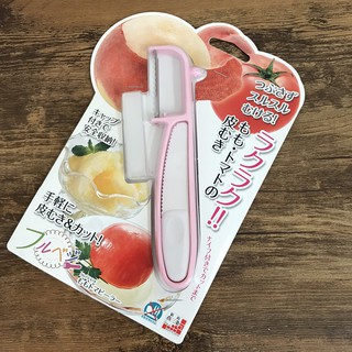 酷嚕嚕 日本製下村薄皮軟皮專用刨刀/削皮刀-附切割刀-削水蜜桃.番茄好用