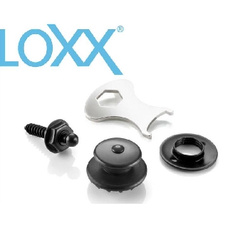 【老羊樂器店】開發票 LOXX LOXX-E-B-CHROME 德國製 消光黑 安全背扣 背帶釘