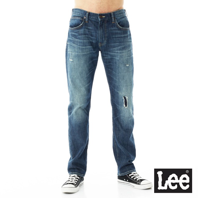 Lee 726 中腰標準小直筒牛仔褲 男 藍 Modern LL1601702QE
