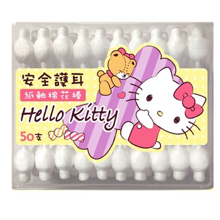Hello Kitty 安全護耳紙軸棉花棒50入 4715664203181