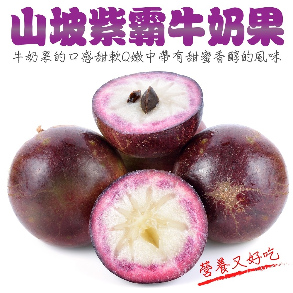 台東外銷級紫霸牛奶果5斤±10%含箱/10-12顆 0運費【果農直送】星蘋果 金星果 台灣牛奶果