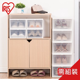 IRIS OHYAMA 透明收納鞋盒 NSBM340 4組裝/NSB340 6組裝
