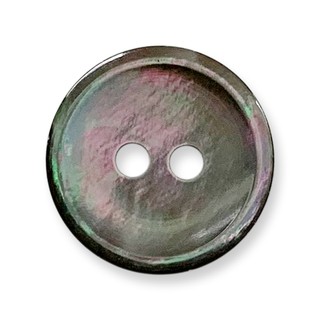 7240 停產售完為止 天然貝殼釦 珠母貝(黑蝶貝) 兩孔貝殼釦 煙燻系列 10入/組【恭盟】