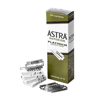 俄羅斯 Astra 白金雙面刮鬍刀片（100片/通用復古雙刃安全手動刮鬍刀 傳統老式剃鬚刀架 不銹鋼剃鬚刀剃刀刮刀剃刀片