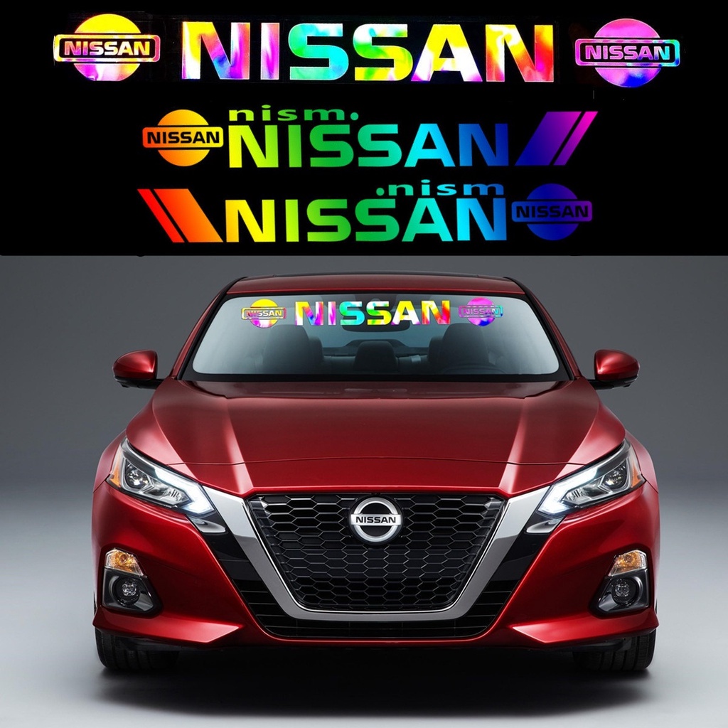 Nissan汽車擋風玻璃裝飾貼紙激光車身字母彩虹防水車身側貼