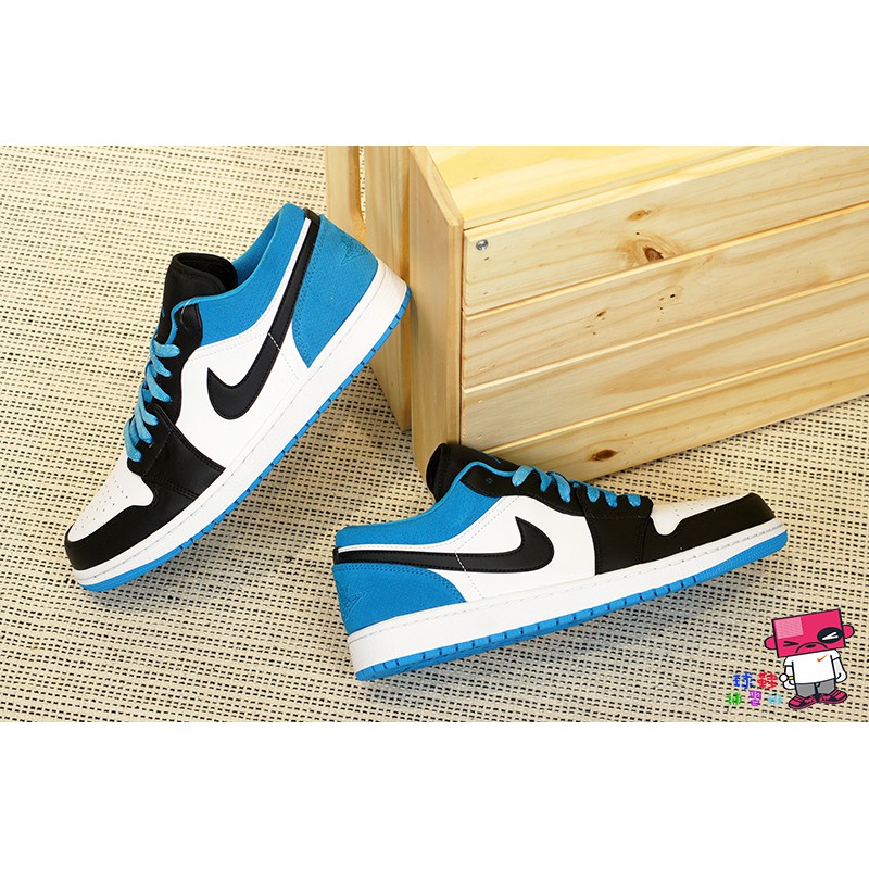 air jordan 1 low blue and white