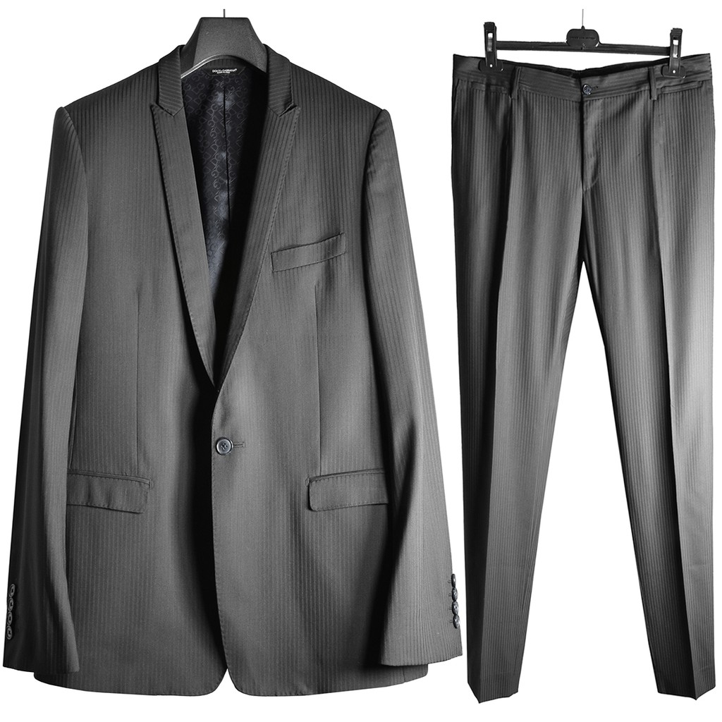 Dolce&amp;Gabbana D&amp;G黑羊毛成套西裝外套褲