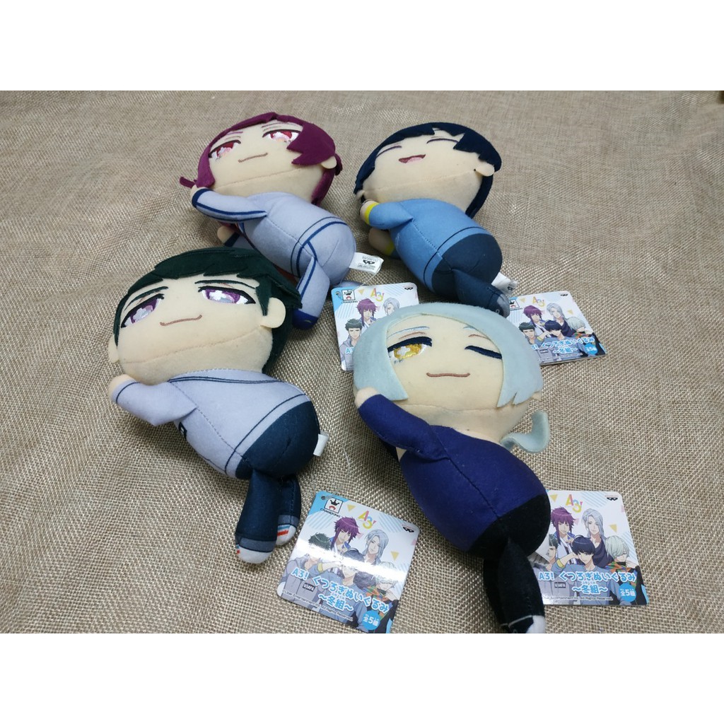日版 A3! エースリー Mankai劇團 滿開劇團 景品 娃娃 玩偶 冬組 月岡紬 雪白東 高遠丞 有棲川譽