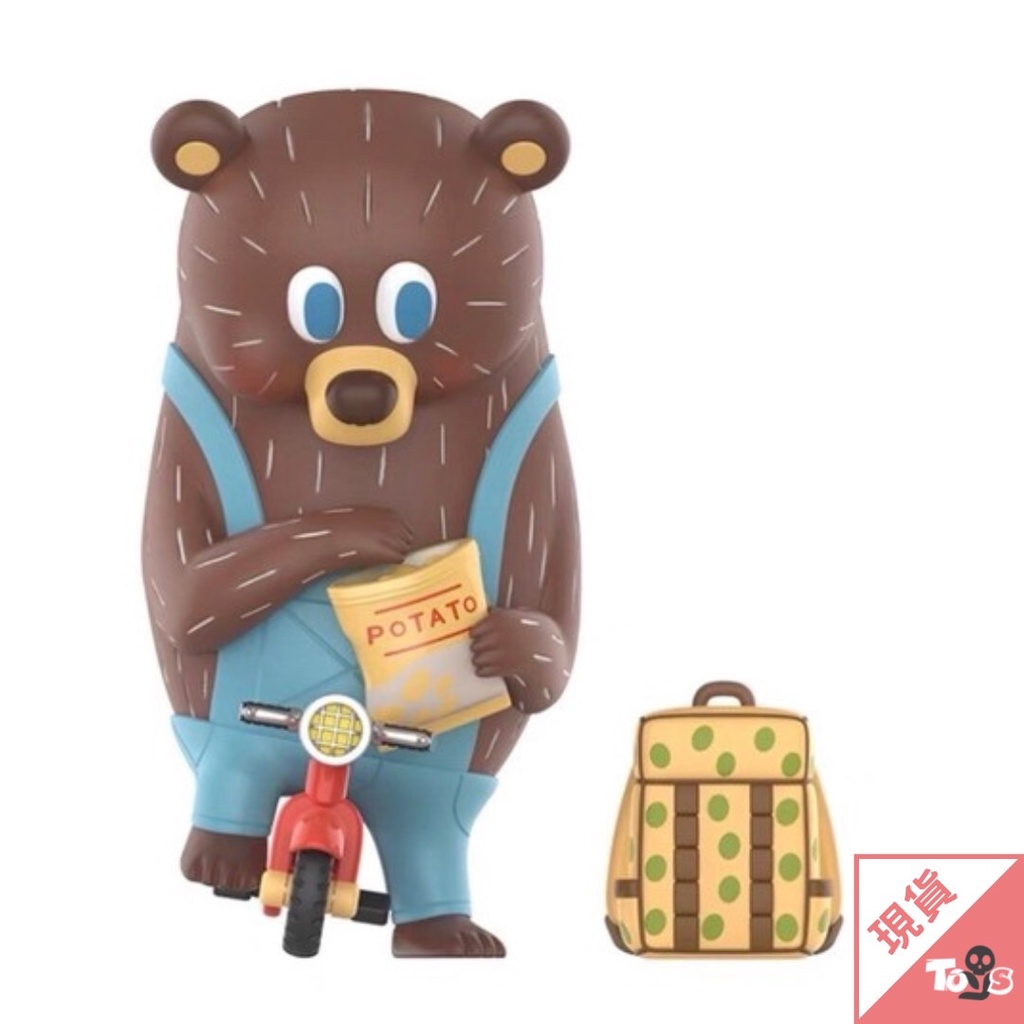（現貨）POPMART 泡泡瑪特 BG熊 在做什麼 背帶款 正版 大娃 公仔 手辦 吊卡 設計師玩具 限量 玩具有毒