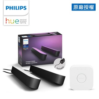 Philips 飛利浦 Hue 智慧照明 Hue Play 燈條雙入+橋接器 多媒體燈光超值組