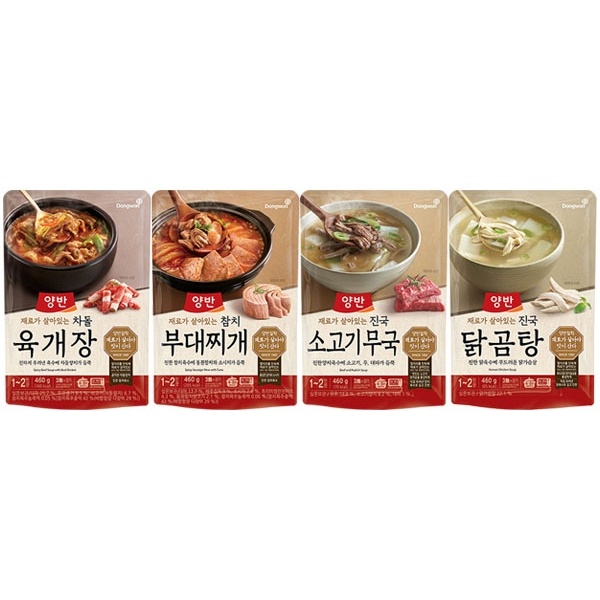 韓國東遠即食料理包 辣牛肉湯/牛肉蘿蔔湯/鮪魚部隊鍋湯/清燉雞湯