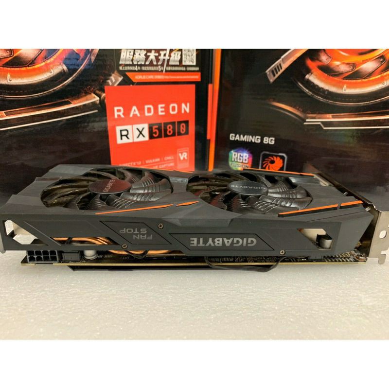 技嘉 RX 580 RX580 8G GAMING RGB 金屬背板保固內 1060 1050 570 參考