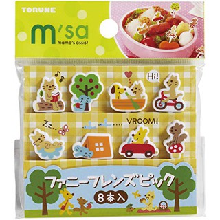 ✨現貨✨日本 TORUNE 動物造型 水果叉 三明治叉 點心叉 叉子 野餐 戶外活動 8入