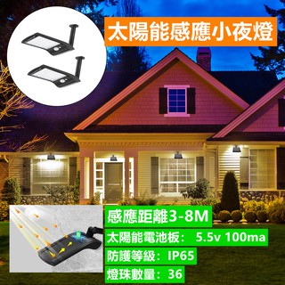 感應式 太陽能壁燈 36顆LED 超高亮度 感應燈 門口燈/壁燈/小夜燈/走廊燈/自動感應/防雨防潮/智慧感應小夜燈