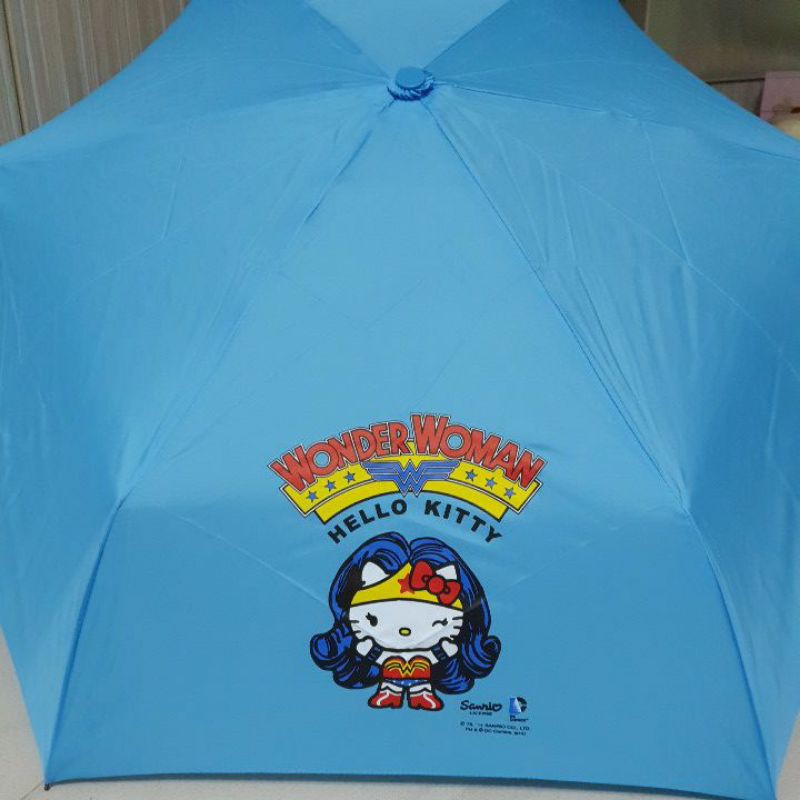Hello Kitty與Wonder聯名雨傘藍色