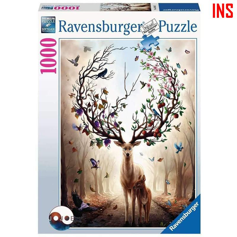 【INS進口原裝拼圖】德國Ravensburger 1000片 進口拼圖 魔法鹿