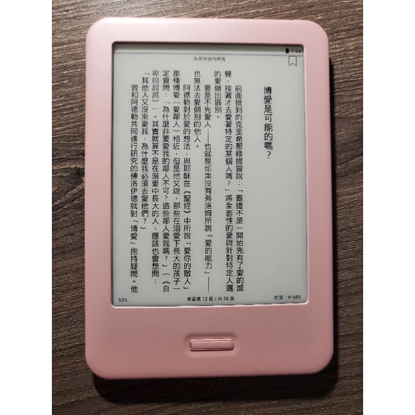 mooInk 6吋電子書閱讀器－櫻桃粉(二手商品）