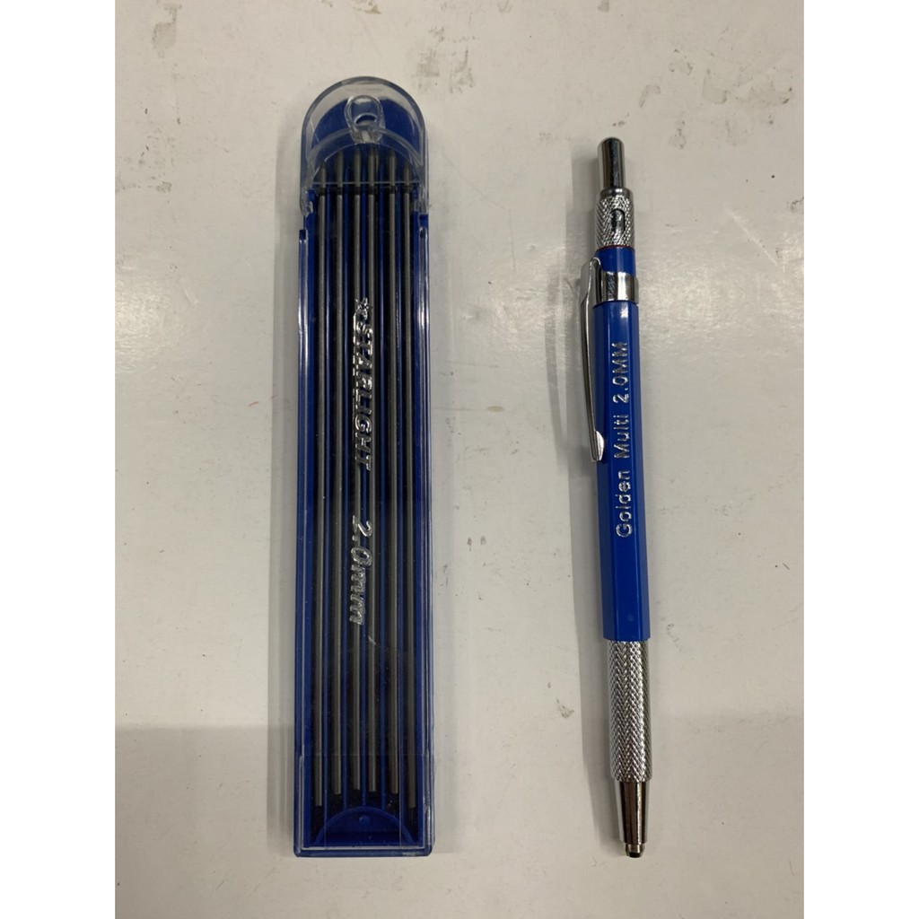 三爪式工程筆 畫線筆 建築用書寫筆 2.0mm 黑芯 紅芯 製圖木工筆 工作用自動鉛筆 自動筆