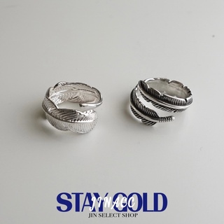 【JIN】JIN ACC 盒裝 平價飾品 舊銀色羽毛戒指 羽毛 舊銀 設計 戒指 亮銀 飾品