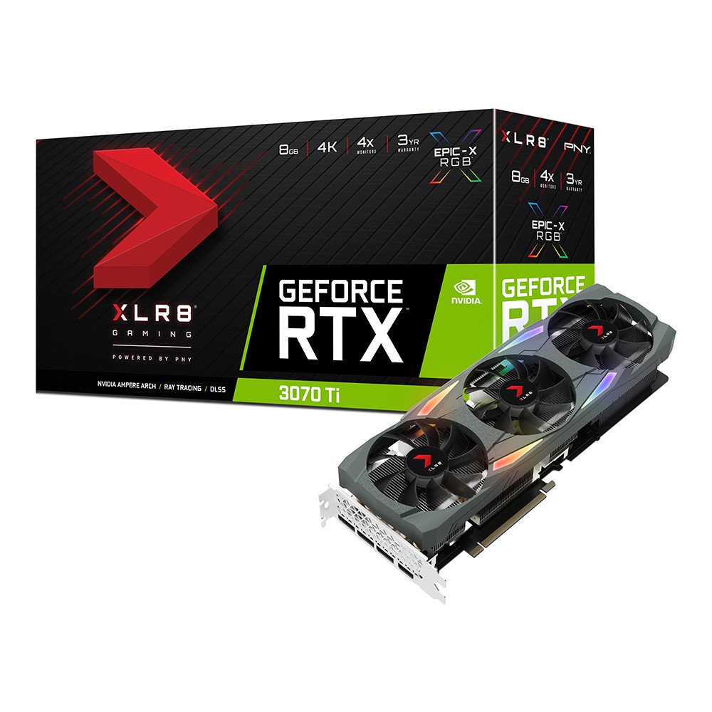 限自取 PNY GeForce RTX™ 3070 Ti 8GB XLR8 Gaming EPIC-X RGB™ 三風扇