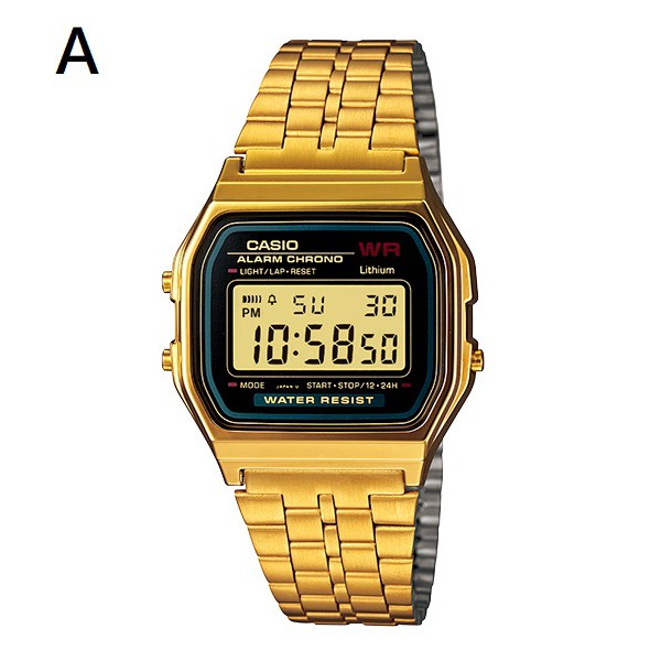 【CASIO】卡西歐 方形復古電子錶款 A159WGEA-1 A159WGEA 宏崑時計 台灣卡西歐保固一年