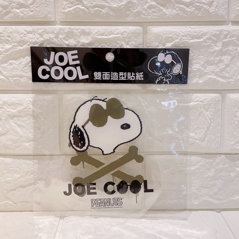 正版 史努比 Snoopy (Joe Cool )雙面造型貼紙 透明貼紙 窗貼 壁貼 行李箱貼紙 貼紙 雙面貼紙 貼紙