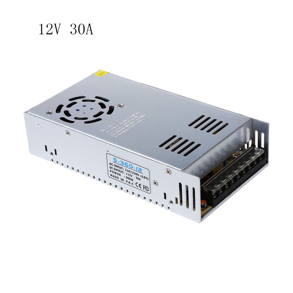 Ac110v 220V 轉 DC 12V 30A 360W 電源變壓器穩壓開關轉換器,用於 RGB Led 燈條相機 L