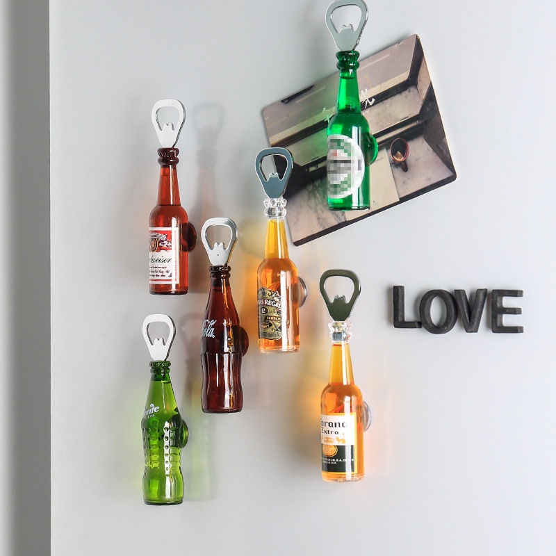 LifeStory 現貨 冰箱貼 磁力冰箱貼 家用啤酒開瓶器 瓶起子多功能雪碧可樂啟瓶器 個性創意磁力 冰箱貼