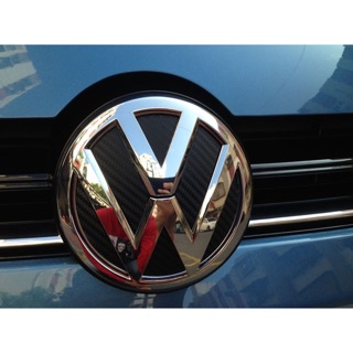 VW 福斯 GOLF 前後標誌底座卡夢貼