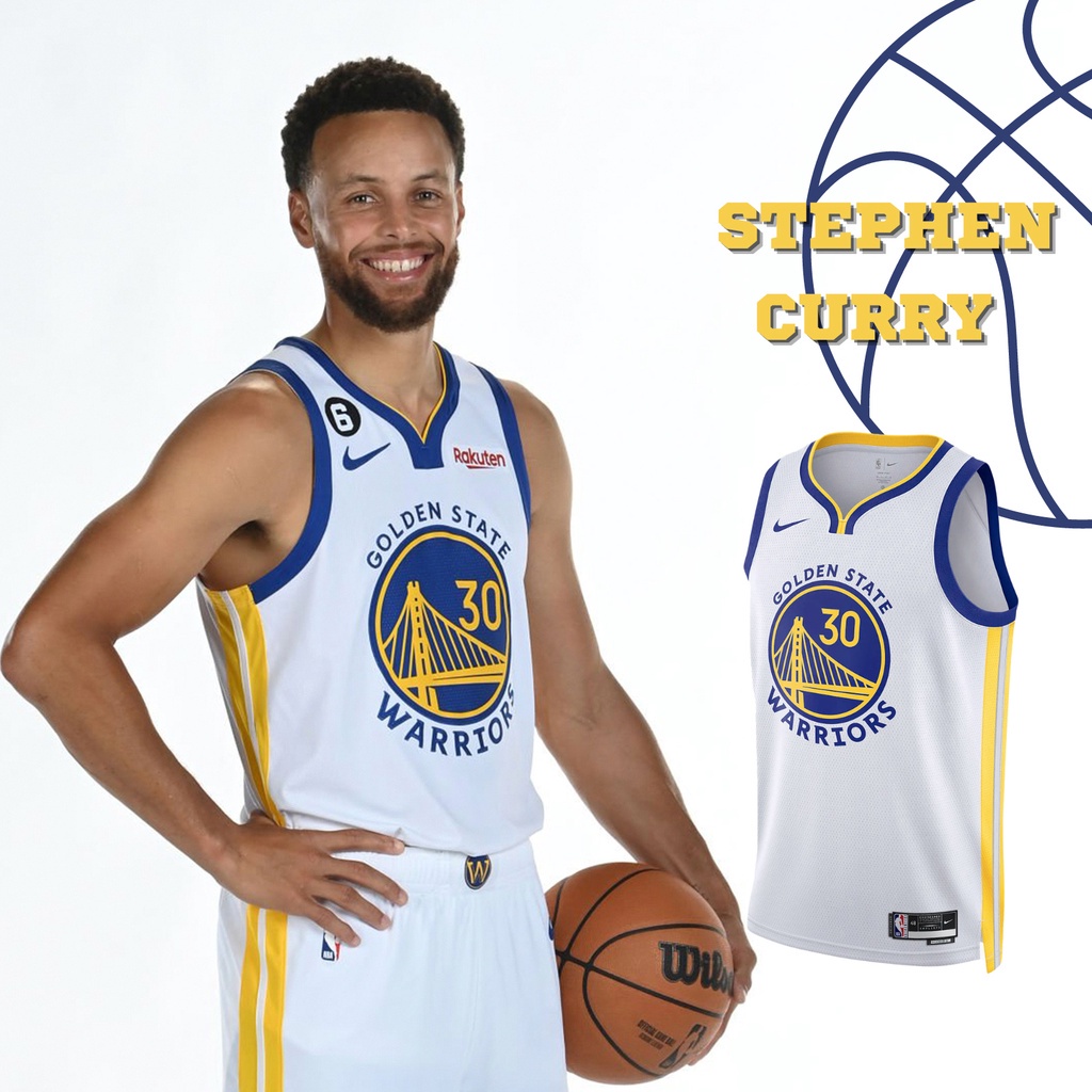 Nike 球衣 Warriors 金洲勇士 NBA Curry 柯瑞 白【ACS】 DN2077-100