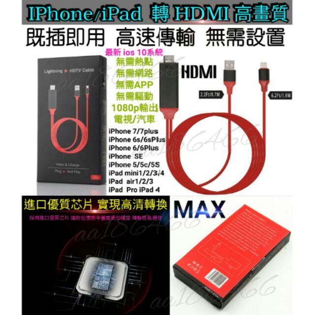 原廠正品非仿品 最新
iPhone 蘋果lightning轉HDMI/1080P畫質