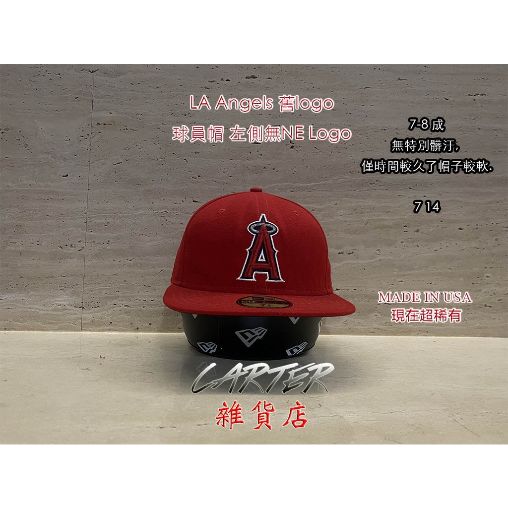 二手品 7-8成新 MLB LA Angels 天使隊舊logo 球員帽 尺寸71/4 59fifty 全封 美國製