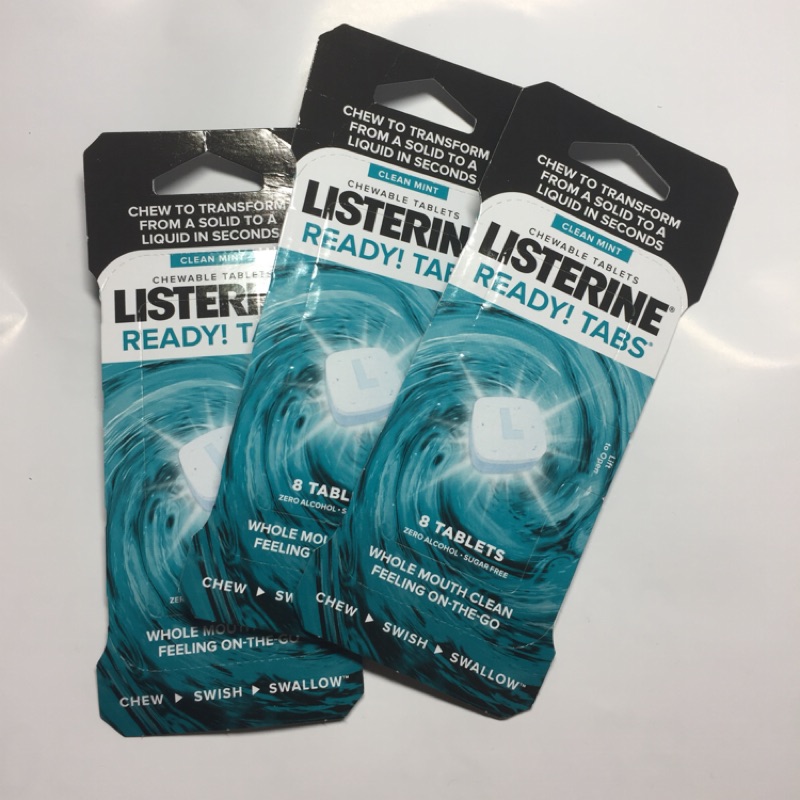 [全新/美國購入］李施德霖 漱口錠 口香錠 漱口水 listerine ready tabs 8錠入 便攜隨身包