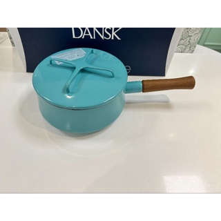全新 丹麥 琺瑯鍋【DANSK】Kobenstyle 木柄片手鍋2QT (藍綠色) 特價: 2,388元