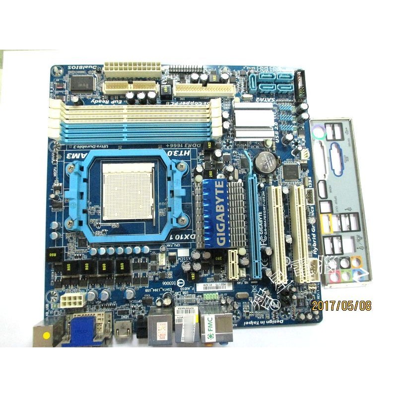 智星電腦◎二手AM3主機板 技嘉 GA-MA785GMT-US2H 合板DDR3四插槽 多介面 良品附擋板 六核心