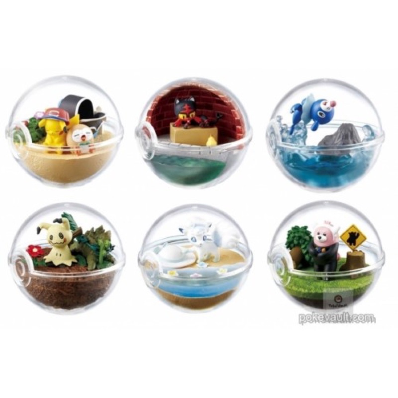 🐱絕版🉐️Re-ment 盒抽 盒玩 精靈寶可夢 神奇寶貝 寶貝球盆景品 阿羅拉地區 只剩謎擬Q 水晶球 玻璃球 透明球