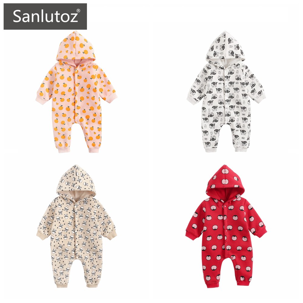 Sanlutoz 卡通嬰兒冬季連身衣 保暖長袖 多色