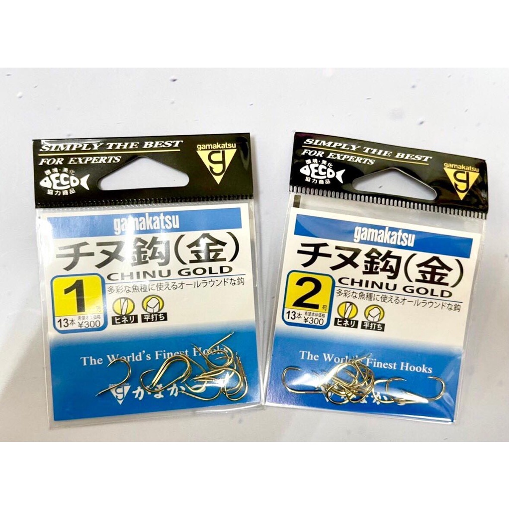 北海岸釣具 日本 GAMAKATSU チヌ鉤  &lt;金&gt;  1號、2號 千又鉤 魚鉤 釣魚