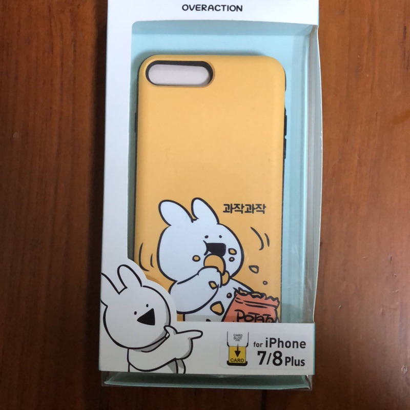 韓國帶回 Extremely Rabbit Case 手機殼/愛跳舞的兔子/浮誇兔 iPhone7/8 可放信用卡