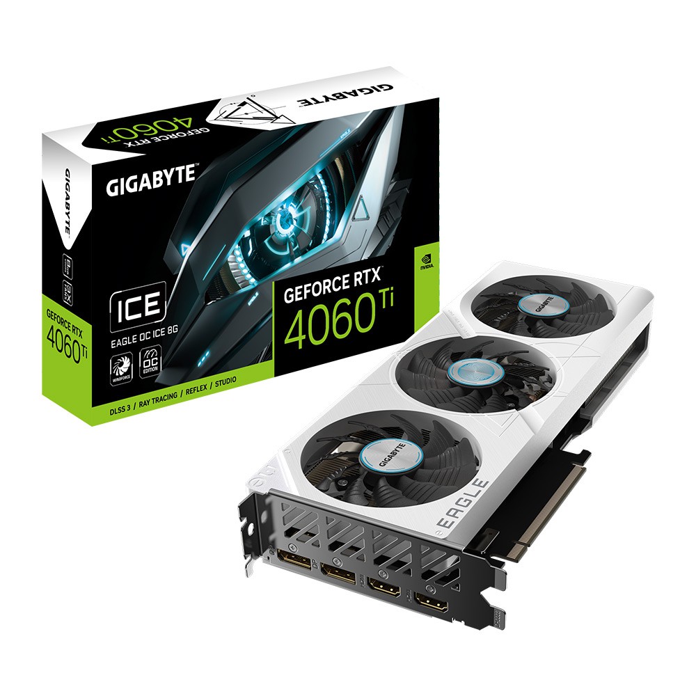 技嘉 RTX4060Ti EAGLE OC ICE 8G 冰魄白 顯示卡長27cm 廠商直送