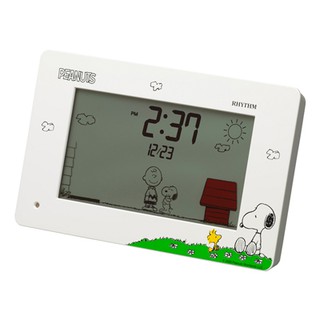 日本 SNOOPY 史努比 RHYTHM 8RDA79MS03 snoopy 電子鬧鐘 時鐘
