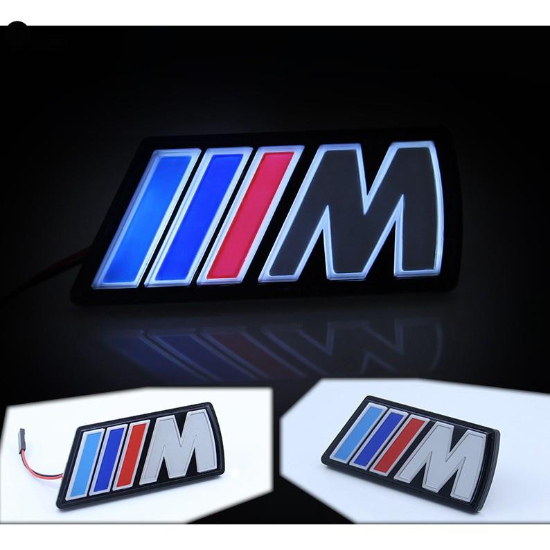 五一車品 LED發光中網標 燈標logo 適用於BMW寶馬車頭標 三原色M標誌