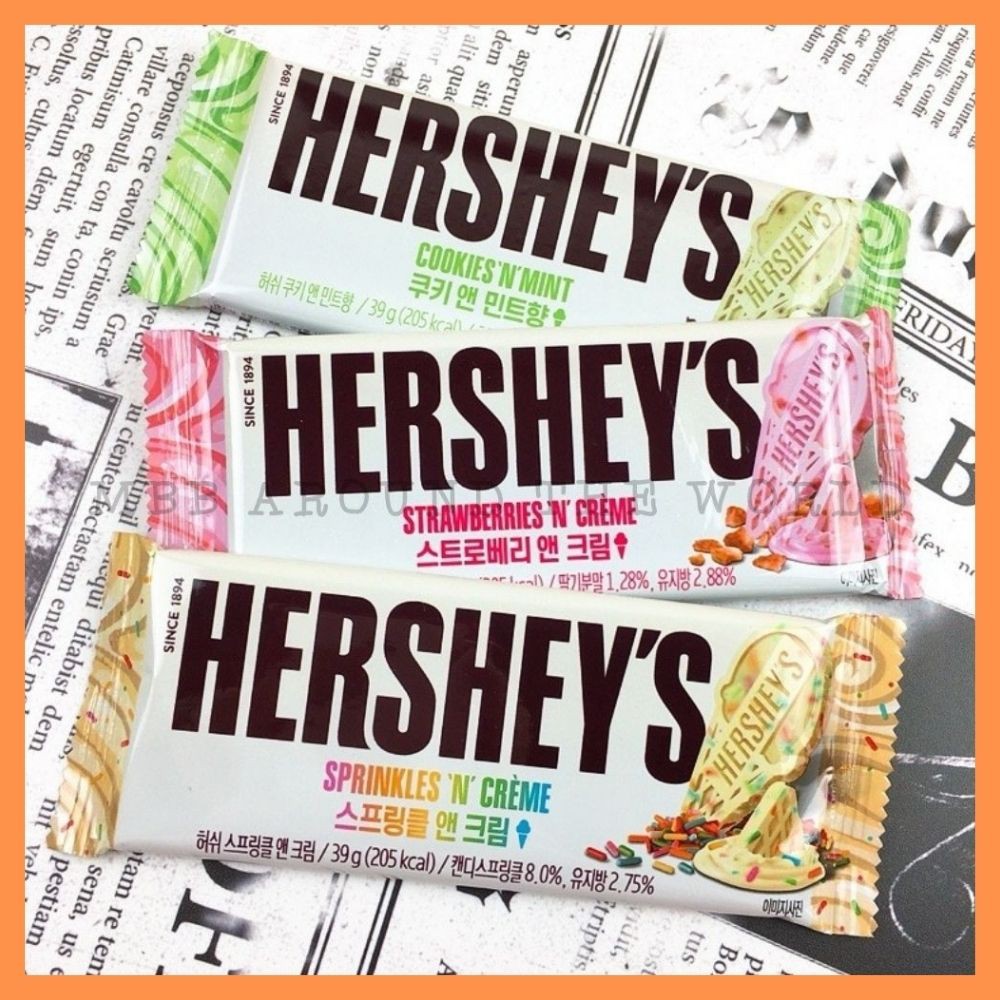 [MBB🇰🇷現貨附發票]韓國 HERSHEY’S 餅乾脆片薄荷巧克力 草莓巧克力  好時 曲奇碎片巧克力 冰淇淋造型