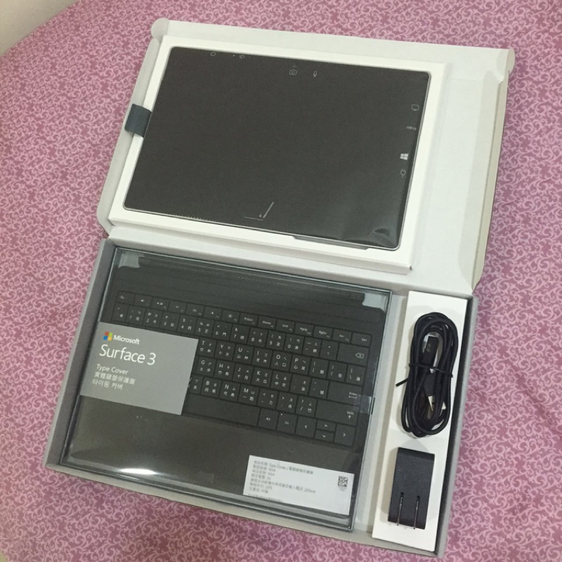 Surface3 4/64G 附黑色鍵盤 超強輕薄筆電