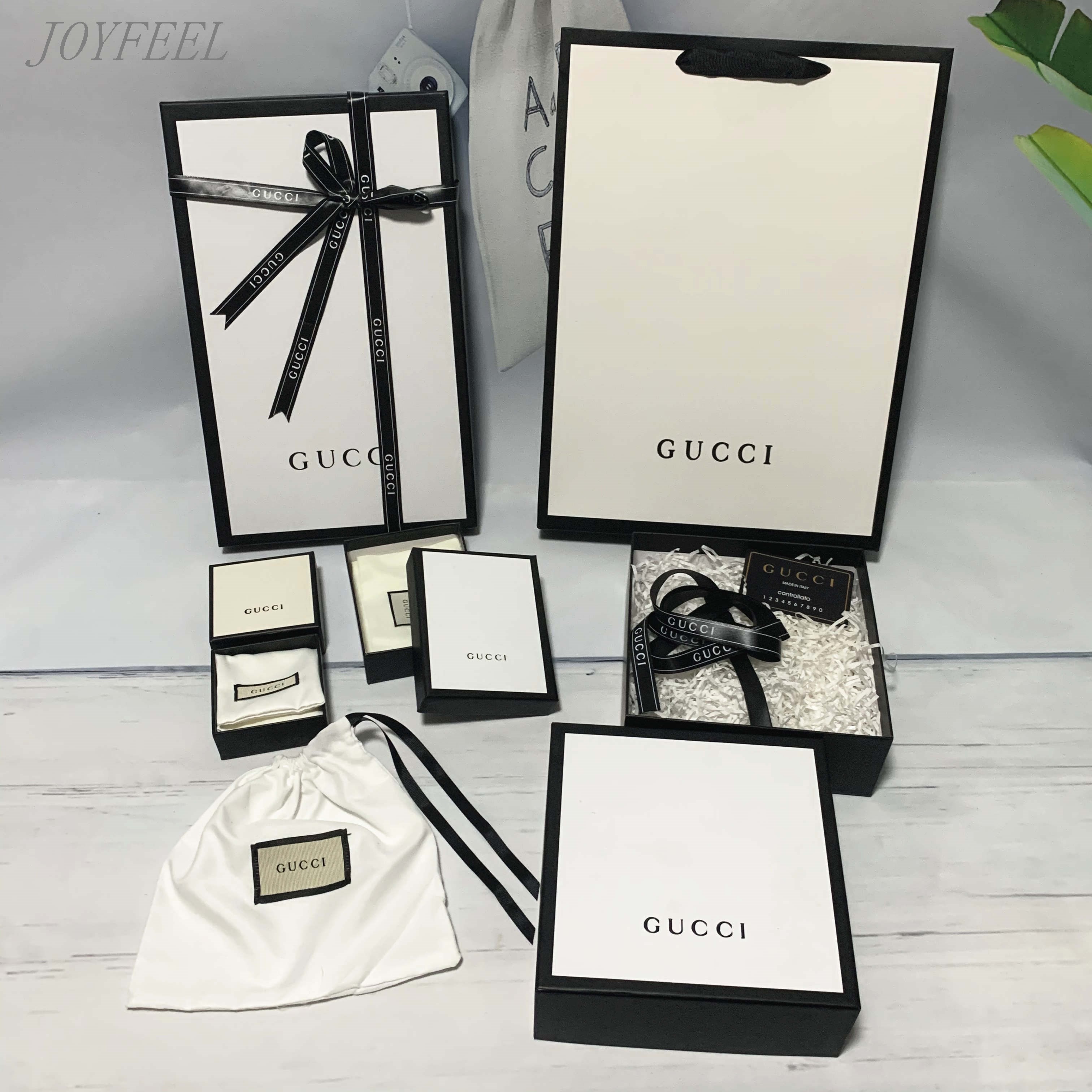 古奇古馳gucci專柜包裝盒紙袋口紅圍巾t恤襯衫香水錢包皮帶禮品盒 蝦皮購物