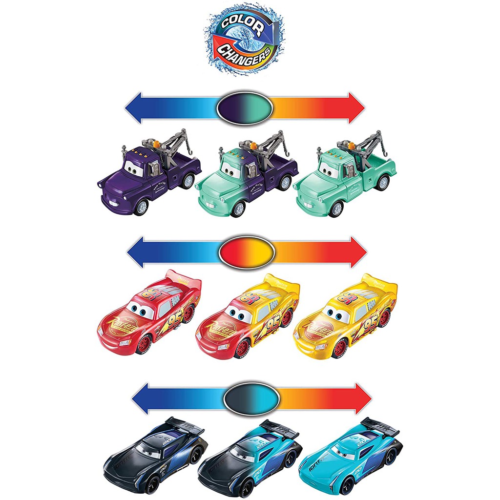 👍正版👍美國迪士尼 閃電麥坤 Cars 麥坤 汽車總動員 會變色的玩具車 小車車 玩具車 變色車 玩具 3入組