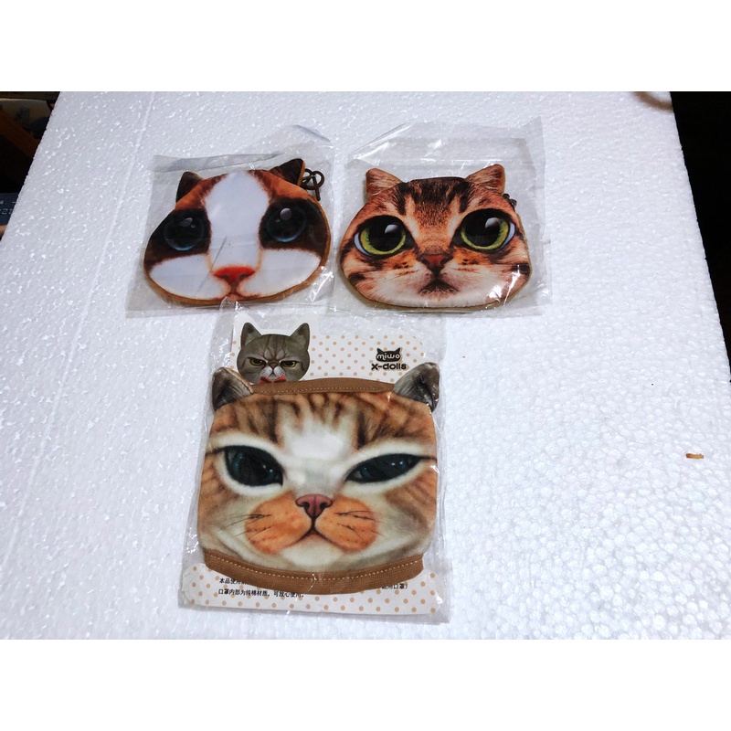 貓咪零錢包+口罩/共三件